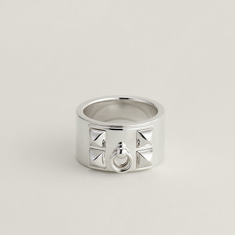 【クールな存在感★シルバー】HERMES Collier De Chien リング Collier de Chien戒指| Hermès - 爱马仕官网